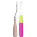 UUYYEO 2 Pcs Bent Latch Hook Tool Crochet Hook with Latch Dreadlocks Crochet Knitting Needle Carpet Making Needle for Hair Extension