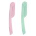 Syh & aqye manual eyebrow cutter 2 pieces of facial razors without lint for shaving peeling facial rasur razor for men women face lips eyebrows (pink green)