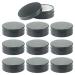 Zeoabsy 12 pieces 100ml black empty aluminum socket aluminum round doses aluminum rose with plastic lid tin cans cream cans for diy ointments candle cosmetics shaving soap black 100ml