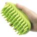 ZOOPOLR Pet Silicone Shampoo Brush for Long & Short Hair Medium Large Pets Dogs Cats, Anti-Skid Rubber Dog Cat Pet Mouse Grooming Shower Bath Brush Massage Comb Green