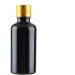 Tianzd 50ml Gloss Black Glass Bottles - 4 Pack with Gold Aluminum Caps | Perfect for Fragrance Oil & Aromatherapy - Buy Online on GoSupps.com