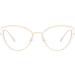 Kachawoo Anti Blue Light Glasses for Women - Cat Eye Optical Half Frame Eyeglasses in White Gold Metal - Buy Online on GoSupps.com
