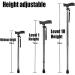Canes Walking Stick Walking Cane Holder Walking Stick Crutch for Old Man Elderly Telescopic Stable Non Slip Lightweight Height Adjustable Silver Walking Sticks for Men Or powerfully - Buy Online on GoSupps.com