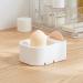 Hikinlichi Beauty Sponge Organizer Makeup Sponge Holder Cosmetic Sponge Powder Puff Blender Carrying Case Protective Reusable Washable Ivory White