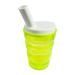 FabaCare drinking cup with two lids grooved cup sippy cup Easy To Clean special seal yellow
