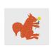LC00021320 Microfiber glasses cleaning cloths motif: squirrel with flower 2 pieces