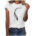 Oversized T-Shirts Shirts for Women Womens Fashion Dragonfly Print Tshirt Short Sleeve Blouse Business Trendy T-Shirts Funny Tee Shirts for Women#white Large