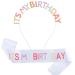 JIAHANG Letters Birthday Tiara Headband&Sash for Girls Women  It's my Birthday Crown Headband and Sash Set  Birthday Girl Headband Gifts  Sweet Happy Birthday Accessories (new colorful+white)