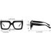 Buy Oversized Blue Light Blocking Reading Glasses +300 - Anti Eyestrain Square Eyeglasses for Computer Use - International Shipping Available - Buy Online on GoSupps.com