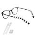Anti-slip holder made of silicone for different glasses sizes ear hooks ear grips glasses hangers sleeves for glasses or sunglasses earphone holders mask holders-Glagly Ringz white