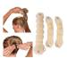 Beige Magic Hair Ring Styler Set - Hot Hair Donut Bun Maker for Women & Girls (1 Tall + 2 Small) - Perfect Curler Accessory - Buy Online on GoSupps.com
