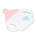 LBEC Cartoon Bottle Shaped Easy Grip Silicone Teether for Baby Bath Gift