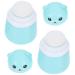 FOMIYES 2pcs Body Powder Box Makeup Powder Puff Baby Powder Puff Box Body Talcum Powder Dispenser Empty Powder Case Baby Talcum Powder Boxes Talcum Powder Puff Box Talcum Powder Puff Case 10x7cm Blue