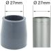 27mm Grey Rubber Ferrules for Drive Medical Folding Walking Frames by Lifeswonderful (2-Pack) - Buy Online on GoSupps.com