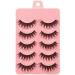 5 Pairs Handmade Natural Long False Eyelashes - Black | Thick Fake Eyelashes for Makeup - Buy Online on GoSupps.com