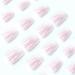 RikView 24PC French Tip Press On Short Fake Nails Set | Glossy Square Stick On Pink Nails - Buy Online on GoSupps.com
