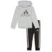 adidas boys 2-piece Long Sleeve Hooded Tee & Jogger Set 7 Medium Grey Heather