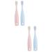 Frcolor 4 piece toothbrush baby training toothbrush sweet children's toothbrush toothbrushes for children toothbrush dental care brush baby toothbrush soft fur detergent toddler pp