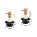 Beavorty 2 sets of razor -razor stammering razor. Razor cup shaving cup shaving razor Razor Shaving Rustproof steel desk travel bowl cover 12x8.5cmx2pcs blackx2st