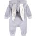 Kids Tales Newborn Baby Winter Romper | Rabbit Ear Hooded Zipper | 6-9 Months | Thick Fleece - Buy Online on GoSupps.com