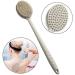 BAOOOFU Silicone Long Handle Body Brush for Shower | Exfoliating Scrubber for Elderly Men and Women | Includes Hook | Blue - Buy Online on GoSupps.com