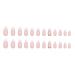 Buy Light Pink Almond-Shaped Press-On Nails | Medium Length Acrylic Nails with Glitter Sequins | 24PCS Full Cover Shiny Fake Nails - Kquee Nest - Buy Online on GoSupps.com