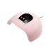 IHEHUA 54W LED UV Lamp for Gel Nails Nail Lamp Nail Dryer 60s 99s 120s Timer Infrared Sensor LCD Display Plus Anti-UV Gloves Gift Suitable for Manicure/Pedicure Home and Salon Pink