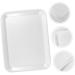 Alipis 1pc Tray Footstool Decor Feeding Serving Plate Appetizer Plates Cake Fruit Holder Food Tableware 38.5X28.5X2CM White - Buy Online on GoSupps.com