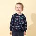 Eulla Boys' Dinosaur & Excavator Sweatshirt - Long-Sleeved Cotton Winter Top (Ages 1-7) - Dark Blue Tractor - Cozy Kids Apparel - Buy Online on GoSupps.com