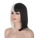 Half Black Half White Bob Wig for Women - Atayou 13 Straight Cosplay & Halloween Costume Hair - Buy Online on GoSupps.com