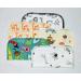 2 Ply Printed Flannel 8x8 Inches Set of 5 Little Wipes Safari Babies