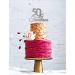 50 & Fabulous Birthday Cake Topper with Bold Swirly Design for 50th Birthday Celebration Made in UK - Silver - Buy Online on GoSupps.com