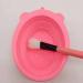 Makeup Brush Cleaning Mat Foldable Brush Cleaner Bowl Silicone Brush Cleaner Pad for Sponge Pink Cleaning pads - Buy Online on GoSupps.com