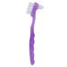 LIZEALUCKY Portable Denture Double Sided Brush Denture Cleaning Toothbrush Dual Head Toothbrushes Multi Layered Bristles False Teeth Brush for False Teeth Cleaning (Purple)