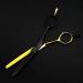 Hair Cutting Scissors 5.5 Inch Professional Japan 440c Two-Tailed Gold & Black Hair Scissors Cutting Barber Haircut Thinning Shears Hairdressing Scissors Set - Buy Online on GoSupps.com