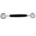 Stainless Steel Double Head Ice Cream Dessert Spoon Scoop Fruit Spoon Kitchen Cooking Tool (Black)
