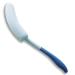 Flechaco Long Anti-Slip Curved Handle Bath Brush  Adult/Elderly/Maternal Cleaning net Bag Sponge Back Brush Bath Products  Blue  15.35 inches