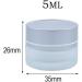 Kingyh 6-Piece Mattlas Cream Can Set - 5ml Mini Glass Containers with Screw Caps for Travel & Home Storage | Perfect for Cosmetics Creams Lotions Oils & Powders - Matte White - Buy Online on GoSupps.com