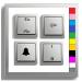 generic switch label set light switch bell heating switch sticker (125/2) (black gloss)