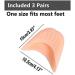 3 Pairs Ballet Silicone Toe Caps - Full Toe Protection for Ballet Pointe Shoes & High Heels | Breathable Nude Toe Sleeves for Forefoot Cushioning - Buy Online on GoSupps.com