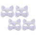 Lurrose 4 pieces of cat mask Derian-Mask White Fuchs Cat Animal Half anchor mask paper Unpainted Blanko Diy-Halloween-Mask for masquerade cosplay party