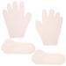 Baluue 1 Set Moisturizing Glove Socks Set Gel Spa Moisturizing Sock Silicone Gel Heel Socks for Dry Cracked Skin