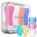 14 Pack TSA Approved Travel Bottles - Leak Proof Toiletry Containers for Shampoo, Conditioner, and Lotions - Squeezable Silicone Tubes - Multi-Colored - Buy Online on GoSupps.com
