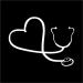 6 White Vinyl Stethoscope Heart Decals - Perfect for Nurses Doctors RNs & LPNs | Made in the USA - Buy Online on GoSupps.com