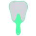 Hand Mirror with magnifier Fashionable Useful Cute Plastic Handle Tooth Dental Care Hand Mirror Tool 9.8 * 5.1inch (Green)