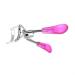 Eyelash Curler Stainless Steel Cosmetic Makeup Curler Portable Non-Slip Eyelash Curling Tool Transparent Pink (Color : C6)