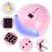 Portable UV Lamp LED Nail Kit with Electric Nail Drill - Pink Nail Art Set - Buy Online on GoSupps.com
