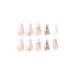 Justotry 24-Piece White French Coffin Nails | 3D Ballerina Press-On Nails for Women | Medium Length Artificial Fingernails - Buy Online on GoSupps.com