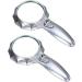 Magnifying Glasses Vision aids Very Large Handheld LED with Light Better Illuminated Jumbo-Sized Reading for Books Newspapers Cards Coins Hobbies (Quantity: 2) Stationery Office Supplies 1PCS Journey