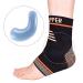 THX4COPPER Infused Compression Ankle Brace Silicone Ankle Sleeve Support Pain Relief from Plantar Fasciitis Achilles Tendonitis- Reduce Foot Swelling & Prevent Ankle Single Medium